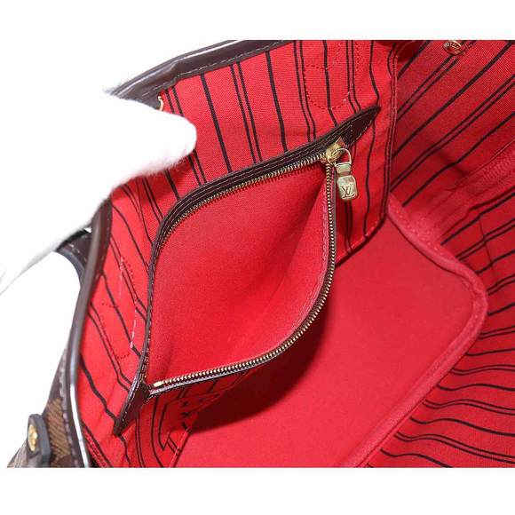 Louis Vuitton Damier Neverfull PM Tote Bag Brown Gold Hardware - Picture 7 of 9